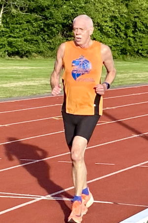 Jan Bruine de Bruin tijdens de baanloop van juli 2025