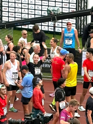 Maurits na de finish