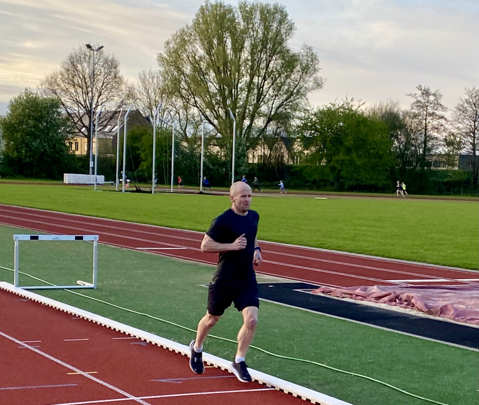 Frank Bruine de Bruin op weg naar een p.r.