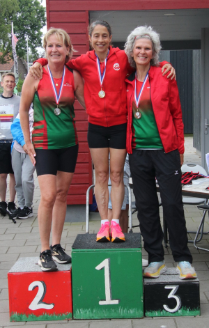 Het podium bij de vrouwen
