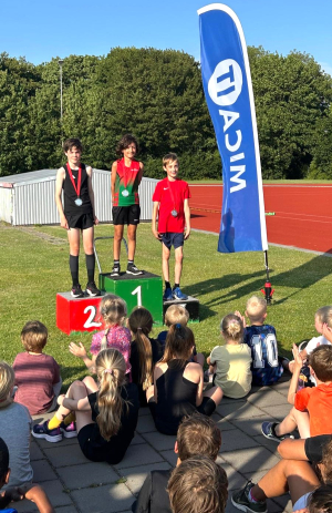 Het podium bij de jongens