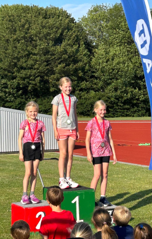 Het podium bij de meisjes