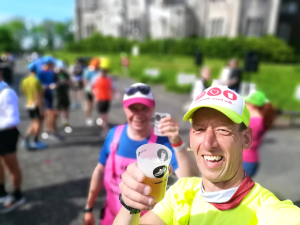 Jeroen neemt vocht op