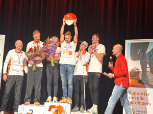 Het podium van het NK Running Blind