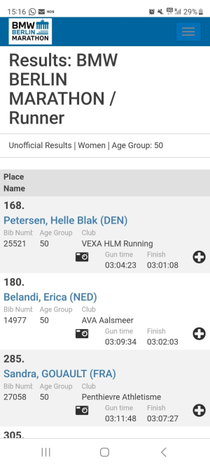 Erica 2e vrouw in de categorie V50