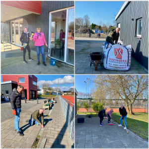 Ramen lappen en onkruid verwijderen