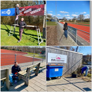 Houten banken repareren en bramenstruiken knippen
