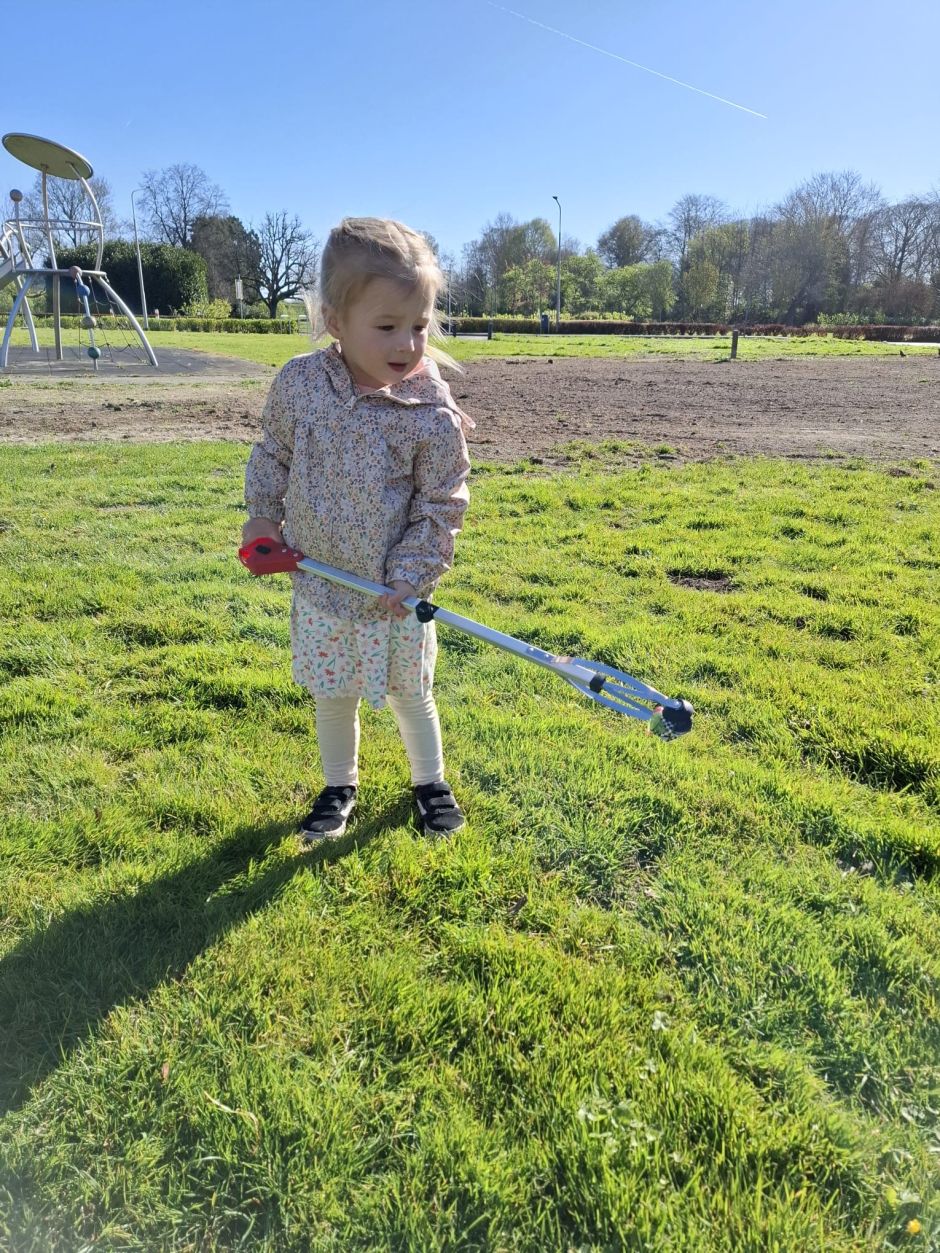 Milou is hard aan het werk