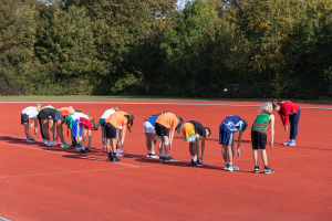 Warming up o.l.v. Linn en Noor